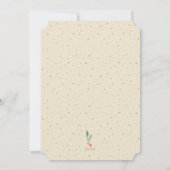 Elegant groen en goud aquarel Kerstfeest partij Kaart (Achterkant)