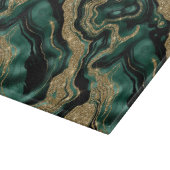 Elegant groen en goud Glitter Agaat Patroon Snijplank (Hoek)