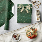 Elegant groen en goud kerstinpakpapier cadeaupapier
