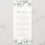 Elegant groen en goud Let's Eat Dinner Menu (Voorkant)