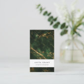 Elegant groen en goud marmer verticaal visitekaartje (Staand voorkant)