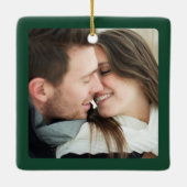 Elegant groen en goud meneer en mevrouw. keramisch ornament (Achterkant)