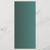 Elegant Groen en Goud Wedding Menu (Achterkant)