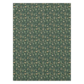 Elegant groen en goud Woodland Deer Pattern Tafelkleed (Voorkant)
