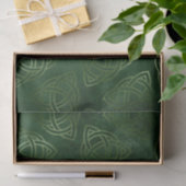 Elegant groen en gouden Keltisch patroon Tissuepapier (Geschenk)
