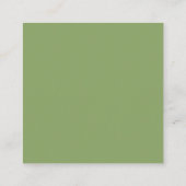 Elegant groen en gouden Lijst bruiloft RSVP Informatiekaartje (Achterkant)