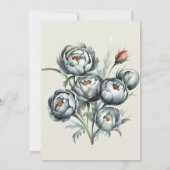 Elegant groen en grijs boeket Vrijgezellenfeest Kaart (Achterkant)