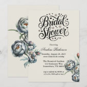 Elegant groen en grijs boeket Vrijgezellenfeest Kaart (Voorkant / Achterkant)