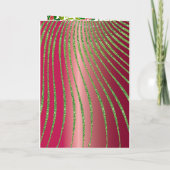 Elegant groen en rode kerstkaart feestdagen kaart (Achterkant)