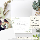 Elegant groen en script, bruiloft of anders, bedankkaart