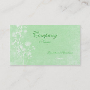 Elegant groen en wit model voor visitekaartjes