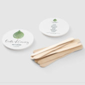 Elegant groen Eucalyptus blad bruiloft programma Handwaaier (Niet-gemonteerd)