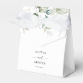 Elegant groen Eucalyptus bladeren Bedankdoosjes (Voorkant Zijde)