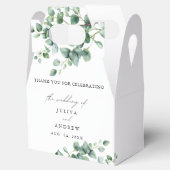 Elegant groen Eucalyptus bruiloft Bedankdoosjes (Geopend)