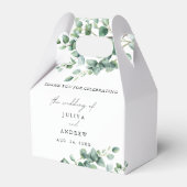 Elegant groen Eucalyptus bruiloft Bedankdoosjes (Voorkant Zijde)