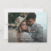 Elegant groen eucalyptus bruiloft foto bedankkaart (Achterkant)