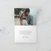 Elegant groen eucalyptus bruiloft foto bedankkaart (Binnen)