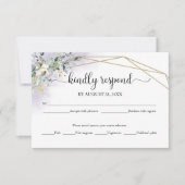 Elegant groen Eucalyptus bruiloft RSVP Kaart (Voorkant)