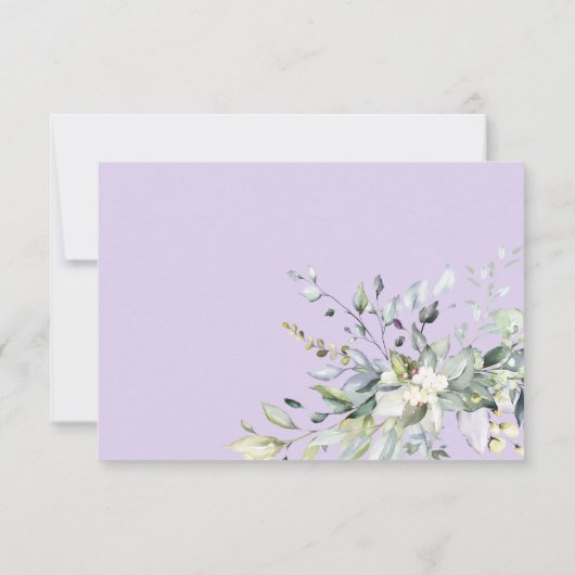 Elegant groen Eucalyptus bruiloft RSVP Kaart (Achterkant)