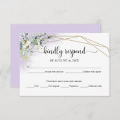Elegant groen Eucalyptus bruiloft RSVP Kaart (Voorkant / Achterkant)