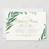 Elegant groen, eucalyptus houdt van repetitiediner kaart (Voorkant)