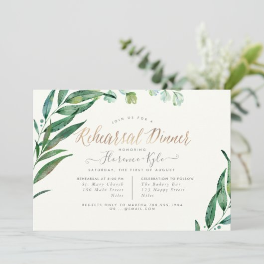 Elegant groen, eucalyptus houdt van repetitiediner kaart (Staand voorkant)