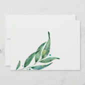 Elegant groen, eucalyptus houdt van repetitiediner kaart (Achterkant)