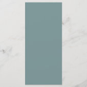 Elegant groen eucalyptus-huwelijk menu (Achterkant)