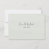 Elegant groen Eucalyptus katholieke begrafenis Bedankkaart (Achterkant)