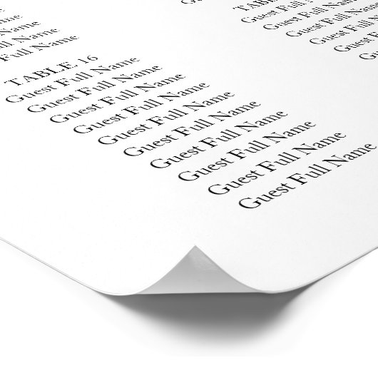 Elegant groen Eucalyptus laat bruiloft zitplaatsen Poster (Hoek)