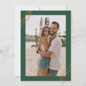 Elegant groen Eucalyptus laat foto bruiloft Kaart (Achterkant)