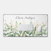 Elegant groen Eucalyptus laat naam bureau mat (Keyboard & Muis)