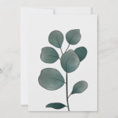 Elegant groen Eucalyptus laat rustiek achter Kaart (Achterkant)