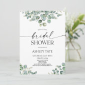 Elegant Groen Eucalyptus Plant Vrijgezellenfeest Kaart (Staand voorkant)