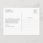 Elegant groen Eucalyptus Save the Date Briefkaart (Achterkant)