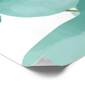 Elegant groen Eucalyptus Vrijgezellenfeest Poster (Hoek)