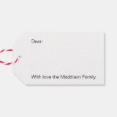 Elegant Groen Eucalyptus Vrolijk Kerstfeest Cadeaulabel (Achterkant Horizontaal)