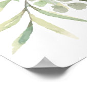 Elegant groen foto-herdenkingstekens poster (Hoek)