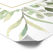 Elegant groen foto viering van het leven bord poster (Hoek)