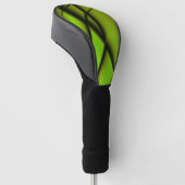 Elegant groen fractal ontwerp golfheadcover (Schuin)