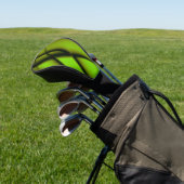 Elegant groen fractal ontwerp golfheadcover (Insitu)
