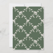 Elegant groen Garland varens verlovingsfeest Kaart (Achterkant)