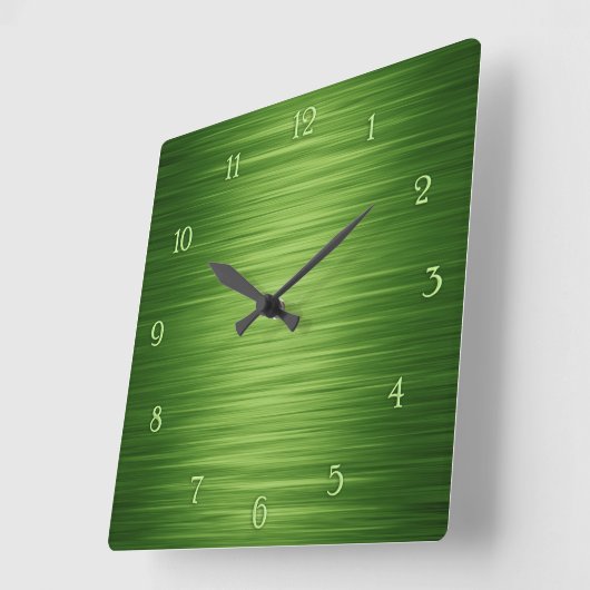 Elegant groen gearceerde wandklok (Hoek)