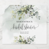 Elegant groen gebladerte faux gouden Vrijgezellenf Likeurfles Etiket (Enkel label)