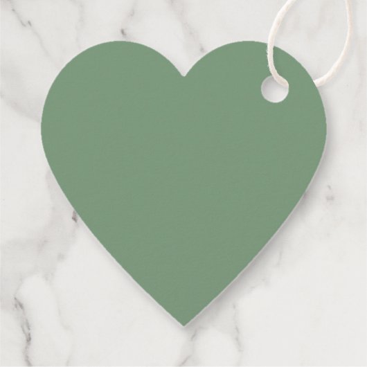 Elegant groen gebladerte hart bedankjes labels (Achterkant)