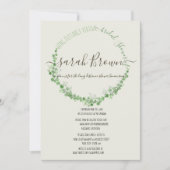 ELEGANT GROEN GEBLADERTE VIRTUEEL VRIJGEZELLENFEES KAART (Voorkant)