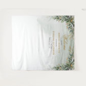 Elegant groen gebladerte Vrijgezellenfeest achterg Wandkleed (Voorkant (horizontaal))