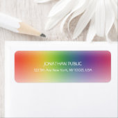 Elegant Groen Geel Blauw Rood Paarse Sjabloon Etiket (Insitu)