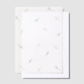 Elegant Groen & Geel Bloempatroon Classic Vellum Uitnodigingen (Offset)