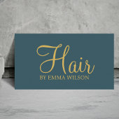 Elegant Groen Geel Pastel Hair Salon Visitekaartje